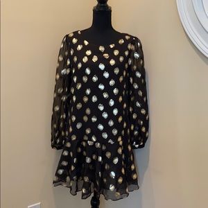 Gatsby 1920s Smocked Blouson Dress Size Medium